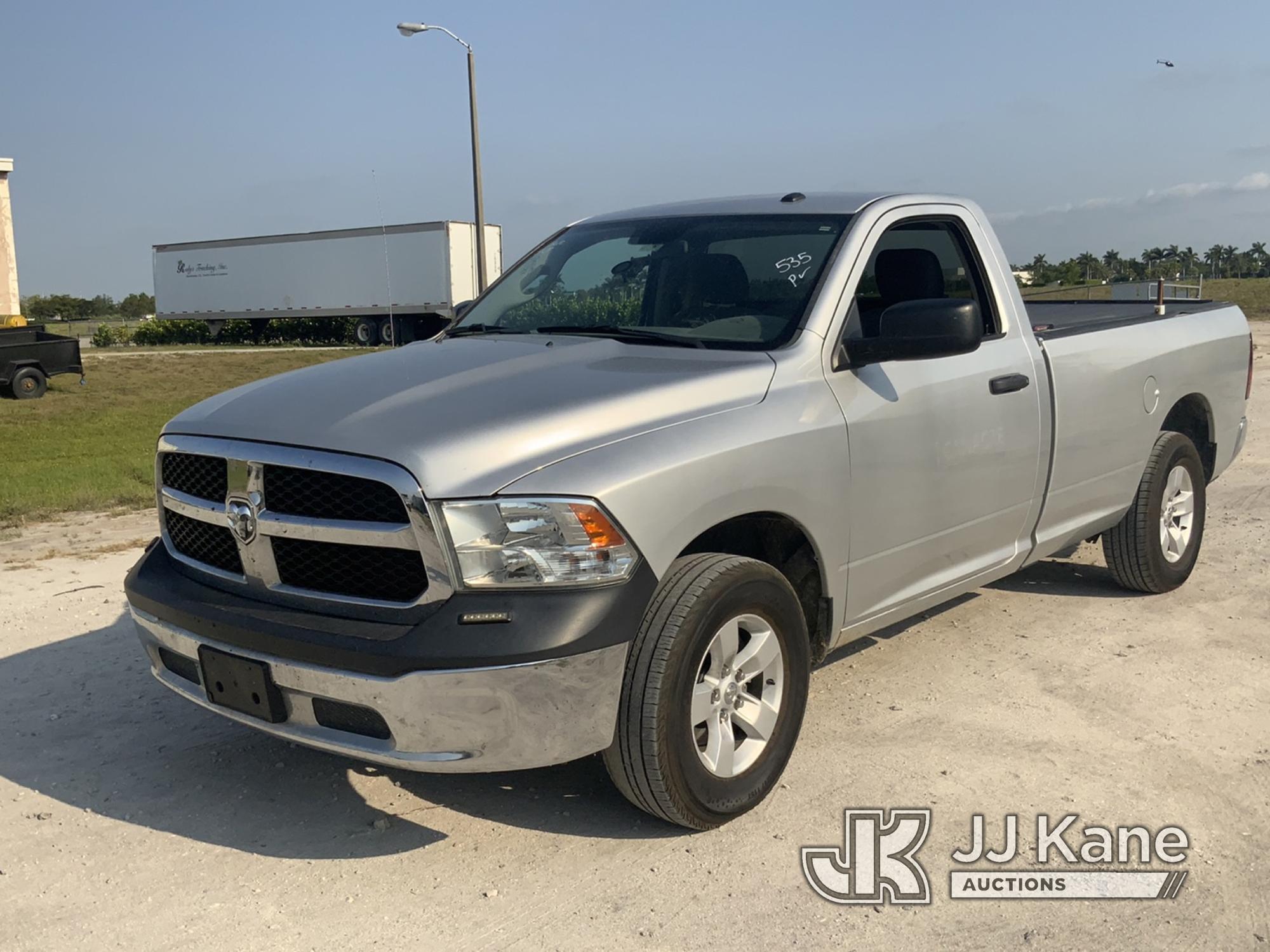 (Westlake, FL) 2015 RAM 1500 4x4 Pickup Truck Runs & Moves) (Damage On Tailgate)(Seller Has Advised