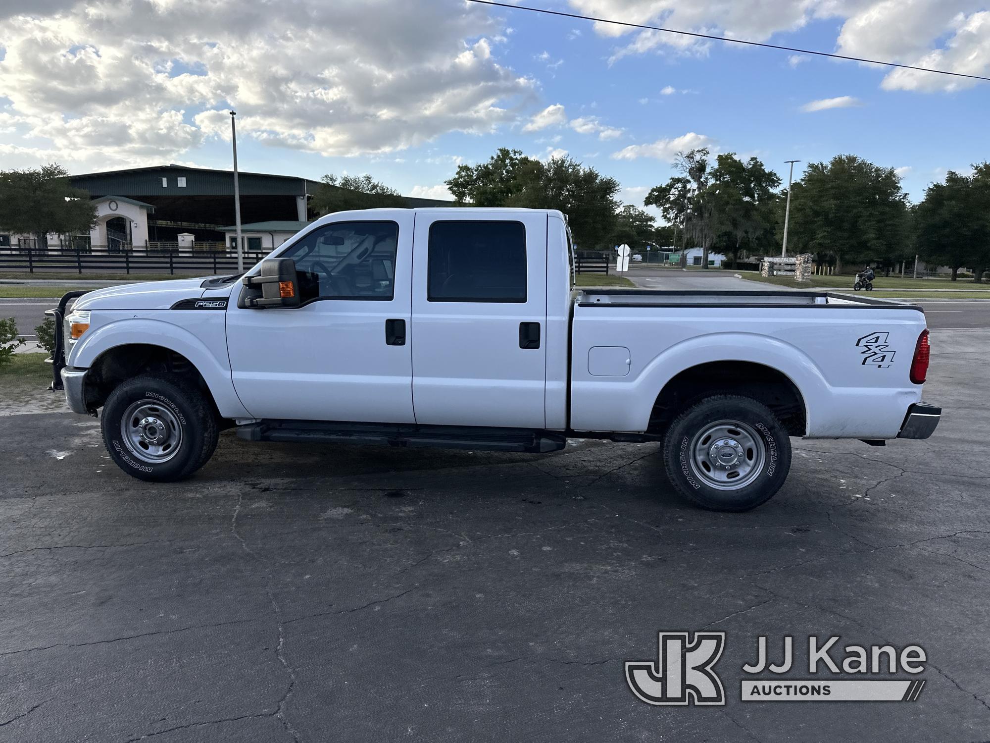 (Ocala, FL) 2016 Ford F250 4x4 Crew-Cab Pickup Truck Duke Unit) (Runs & Moves) (Body Danage