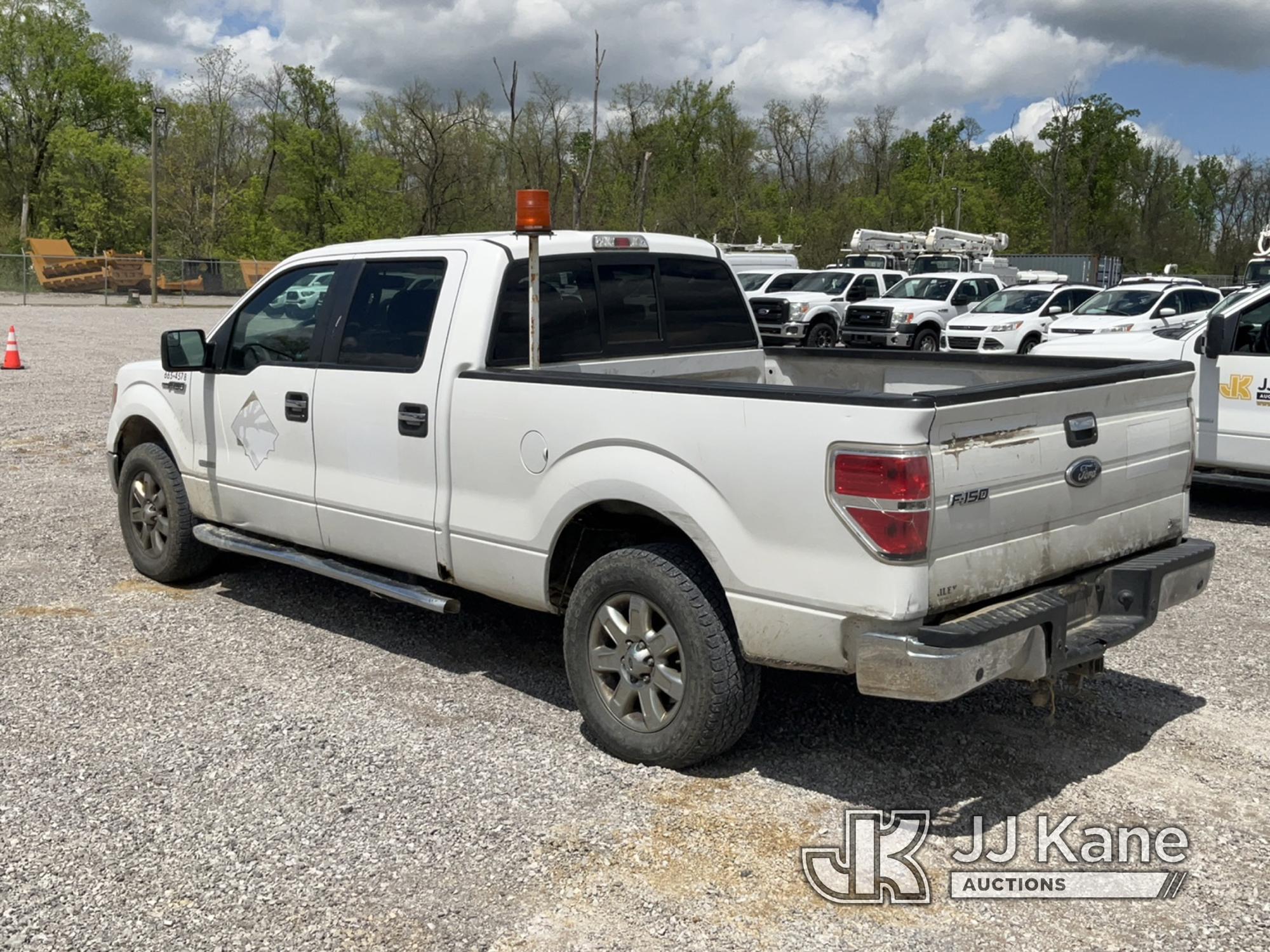 (Verona, KY) 2014 Ford F150 4x4 Crew-Cab Pickup Truck Runs Rough, Moves) (Check Engine Light On, Rus