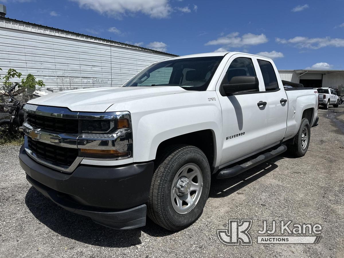 (Ocala, FL) 2019 Chevrolet Silverado 1500 4x4 Extended-Cab Pickup Truck Duke Unit) (Runs & Moves