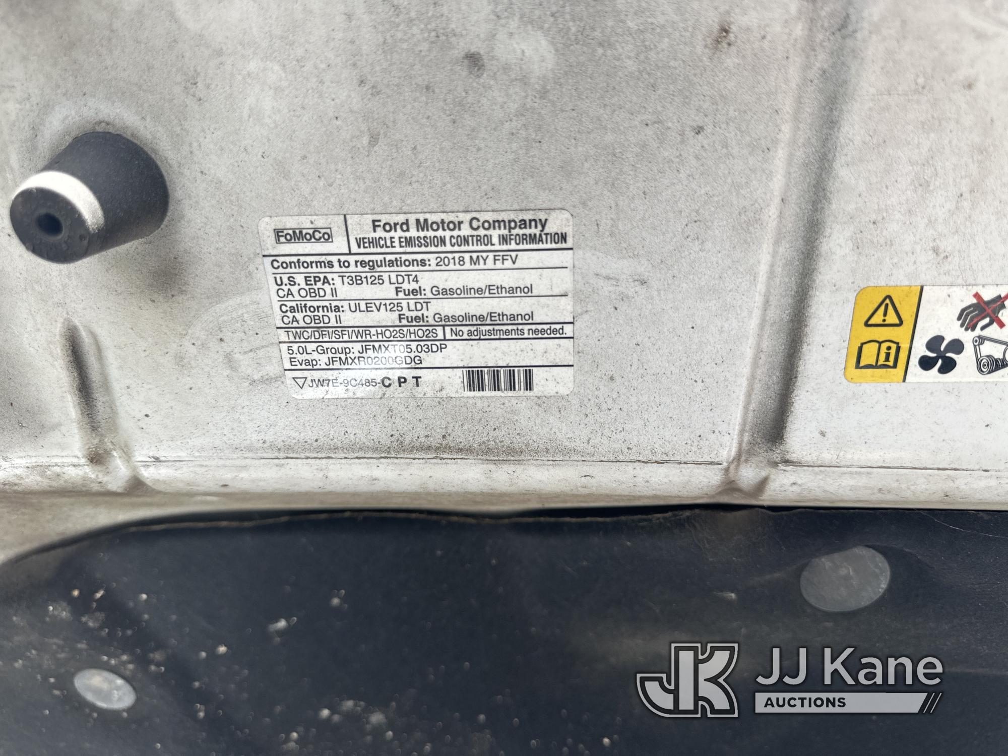 (Ocala, FL) 2018 Ford F150 4x4 Pickup Truck Duke Unit) (Not Running, Condition Unknown) (Seller Stat