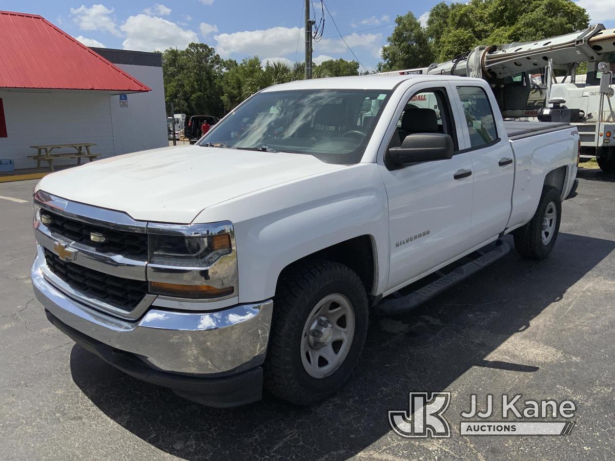 (Ocala, FL) 2018 Chevrolet Silverado 1500 4x4 Extended-Cab Pickup Truck Duke Unit) (Runs & Moves