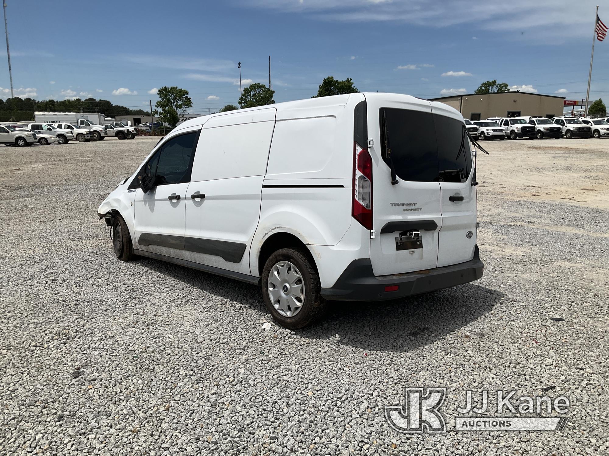 (Villa Rica, GA) 2016 Ford Transit Connect Mini Cargo Van, (GA Power Unit) Wrecked, Not Running, Con