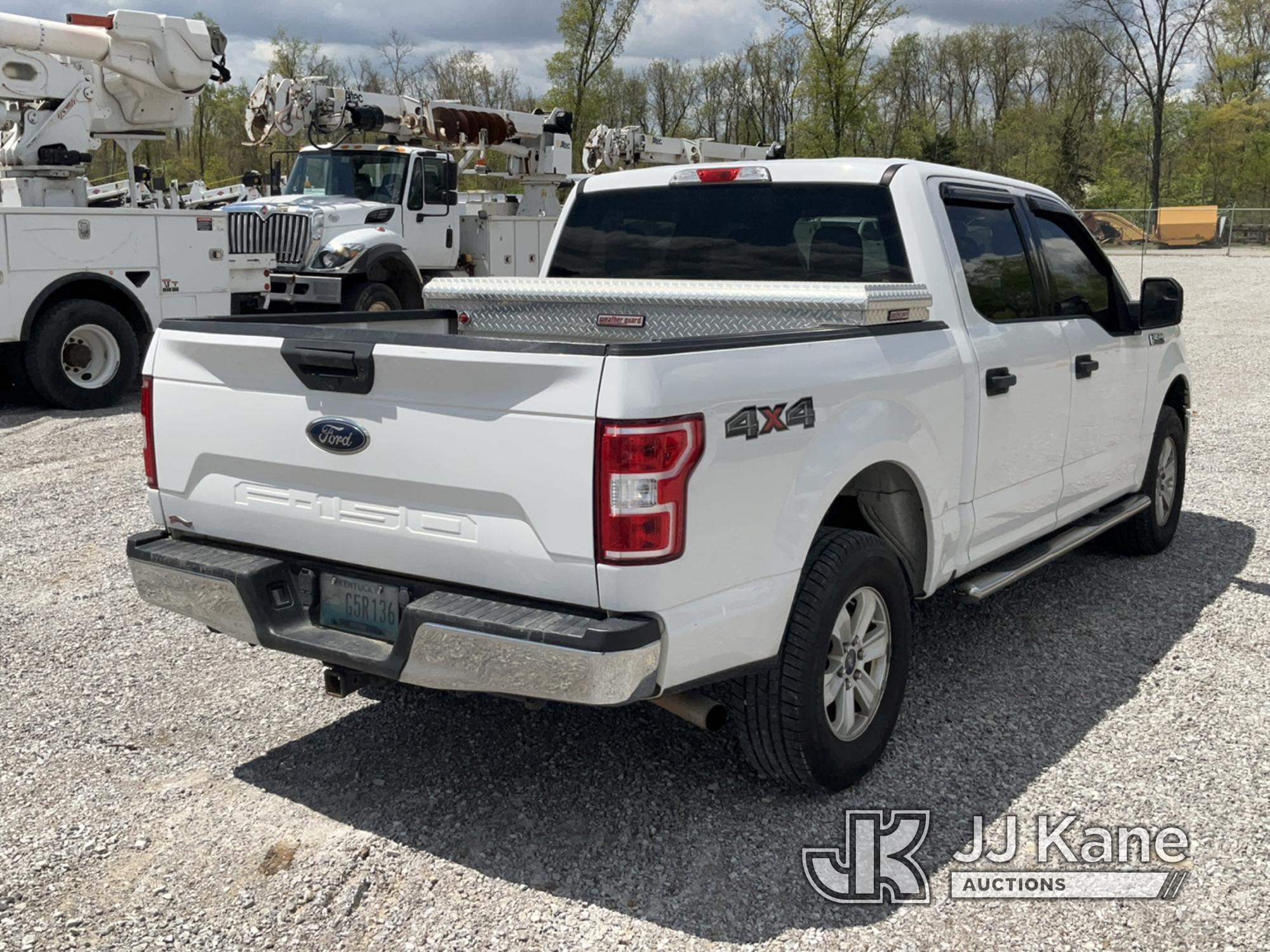 (Verona, KY) 2018 Ford F150 4x4 Crew-Cab Pickup Truck Runs & Moves) (Engine Noise, Body Damage, Will