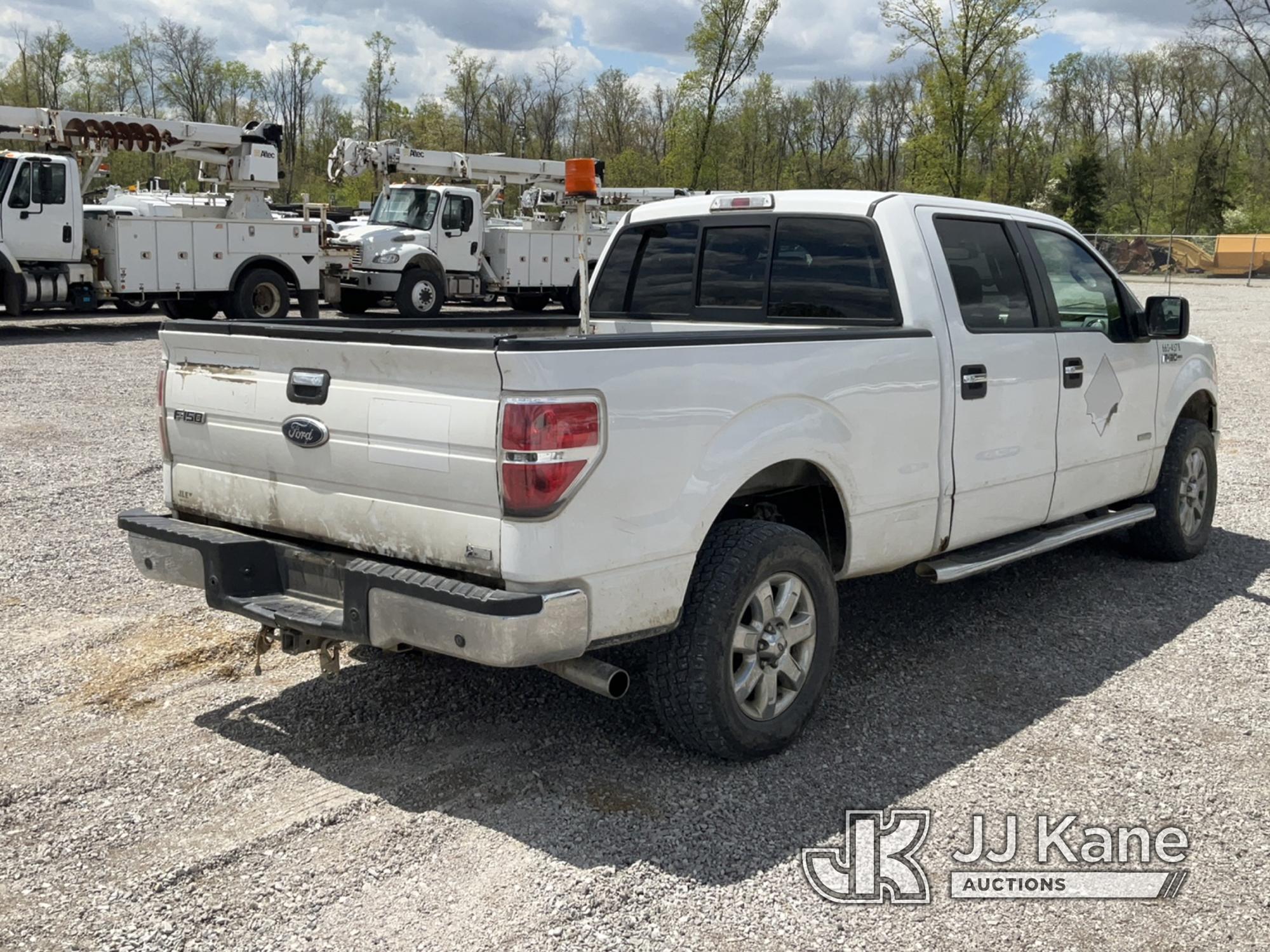 (Verona, KY) 2014 Ford F150 4x4 Crew-Cab Pickup Truck Runs Rough, Moves) (Check Engine Light On, Rus