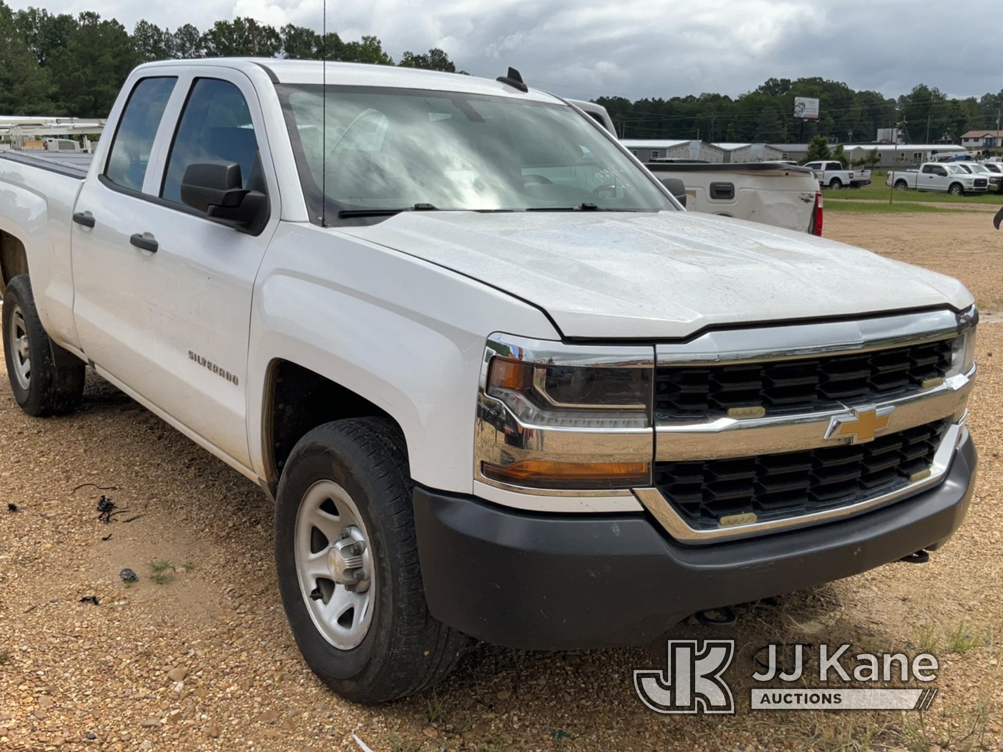 (Byram, MS) 2018 Chevrolet Silverado 1500 4x4 Extended-Cab Pickup Truck Runs & Moves, Check Engine L