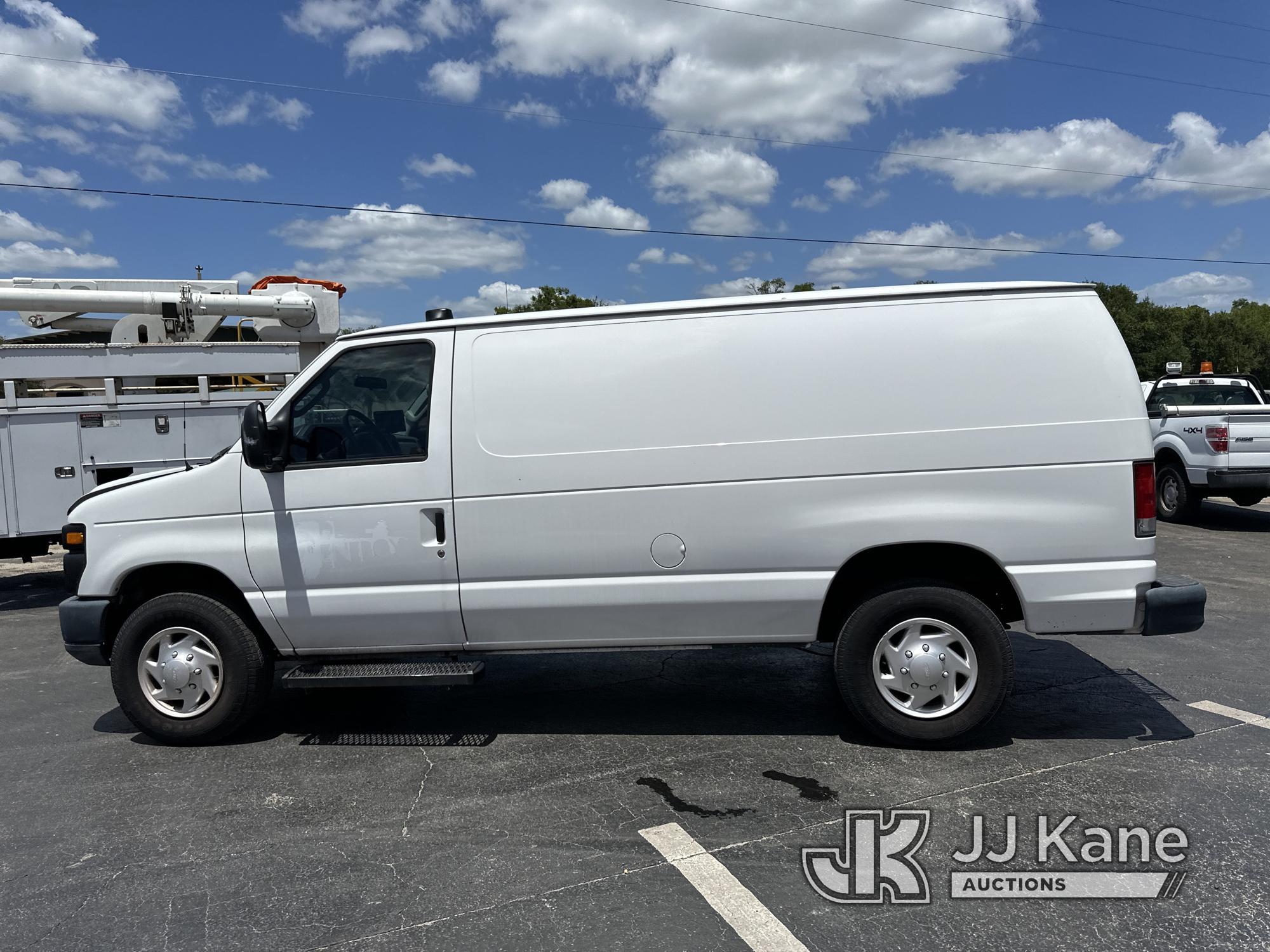 (Ocala, FL) 2012 Ford E350 Cargo Van Duke Unit) (Runs & Moves) (Jump To Start