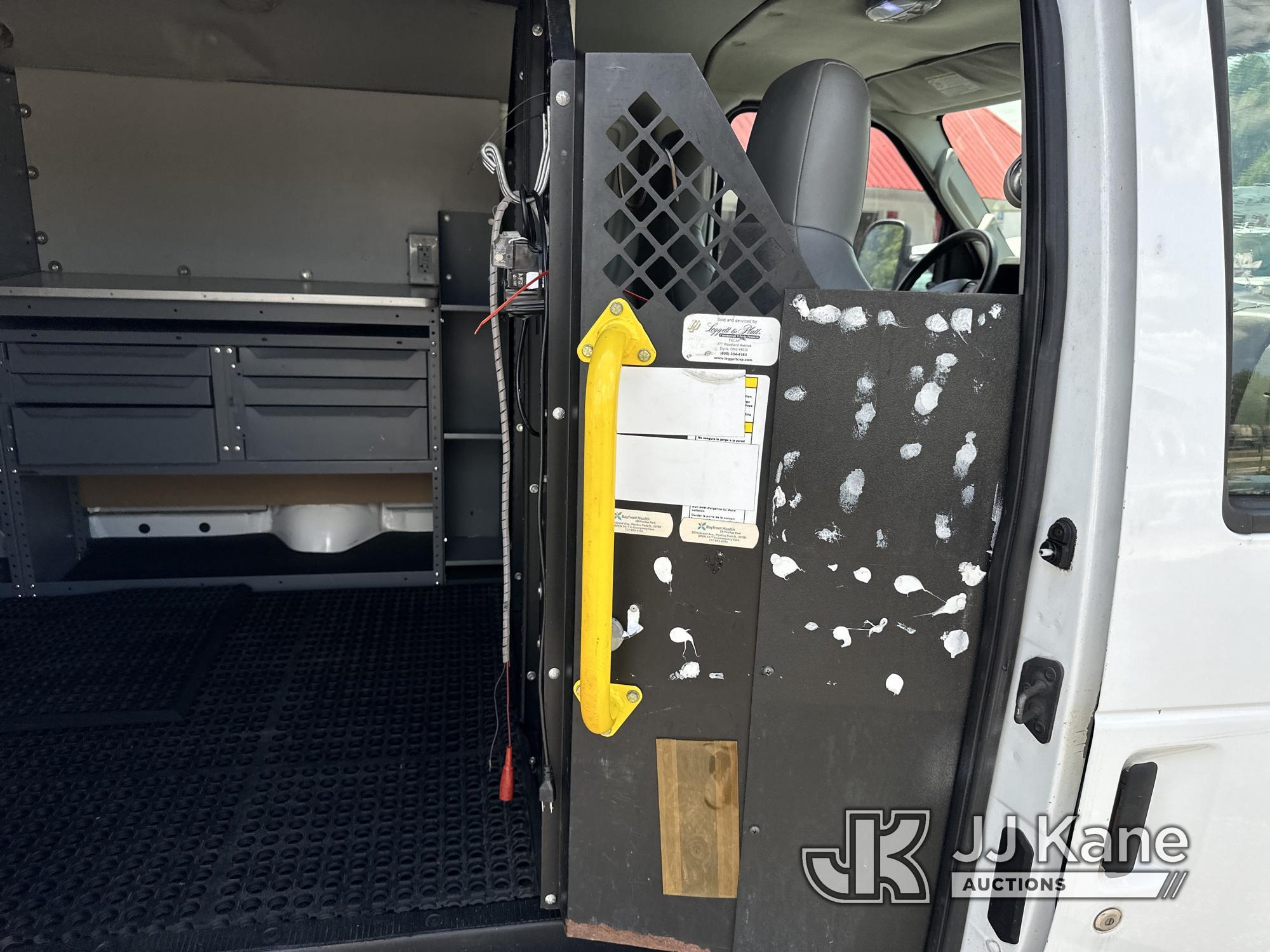 (Ocala, FL) 2012 Ford E350 Cargo Van Duke Unit) (Runs & Moves) (Jump To Start