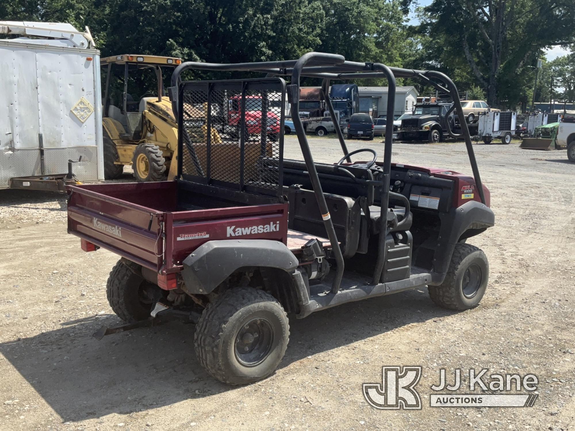 (Charlotte, NC) 2009 Kawasaki 4010 Mule 4x4 Crew-Cab Yard Cart Runs & Moves) (Jump To Start, Trans I