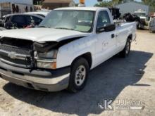 2004 Chevrolet Silverado 1500 Pickup Truck Runs)(Start With A Jump, Does Not Move, Missing Shift Lev