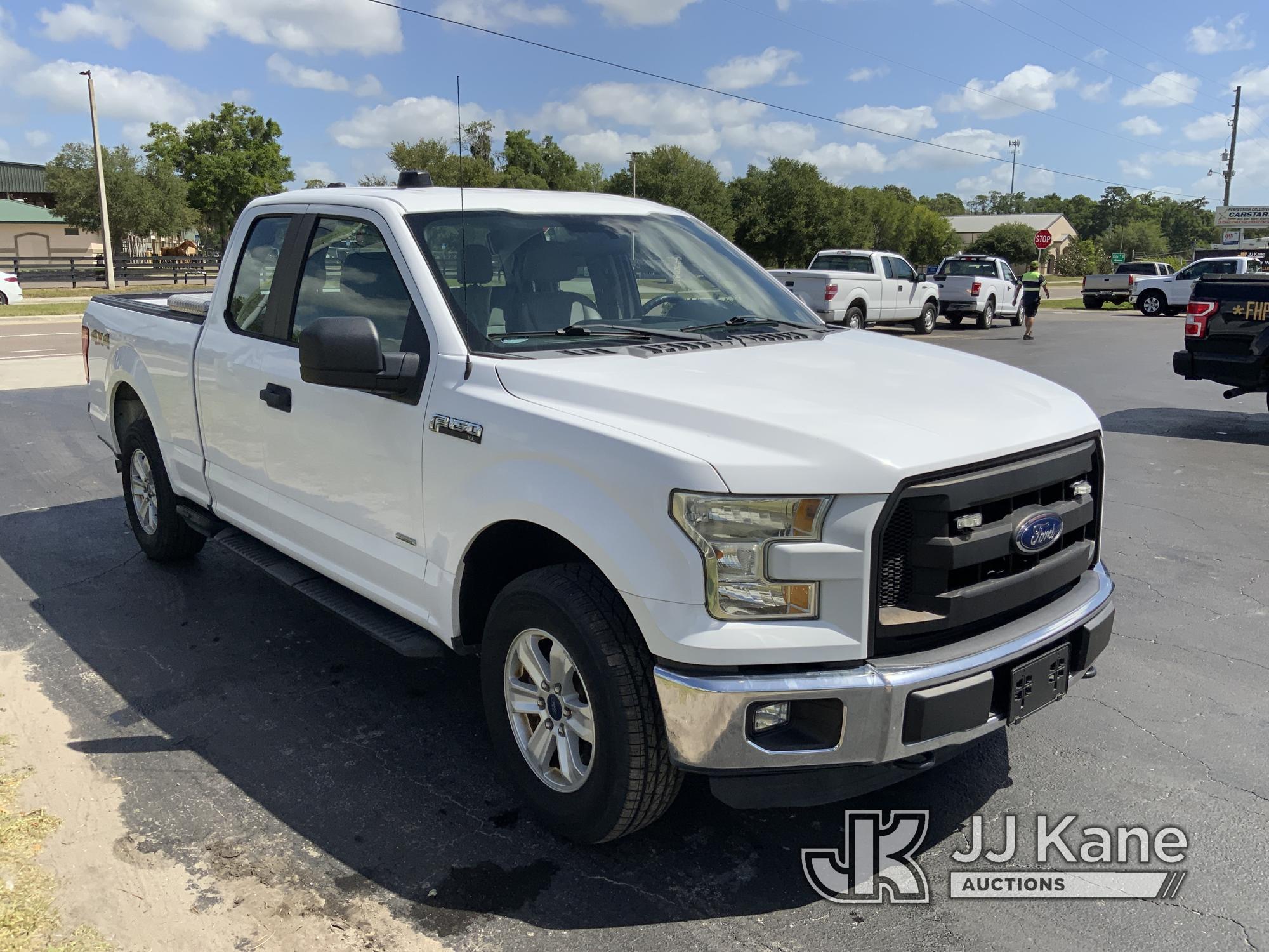 (Ocala, FL) 2016 Ford F150 4x4 Extended-Cab Pickup Truck Duke Unit) (Runs & Moves) (Paint Damage