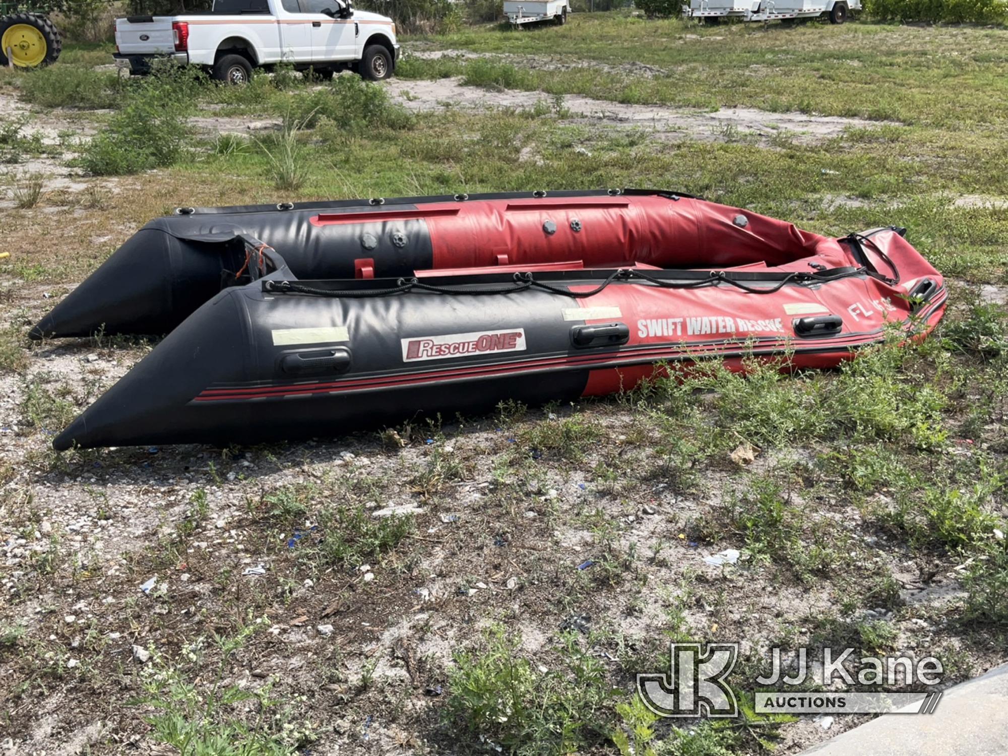 (Westlake, FL) 2018 RescueOne PRO-SA430 Inflatable Boat Seller States, Boat Will Need To Be Patched)