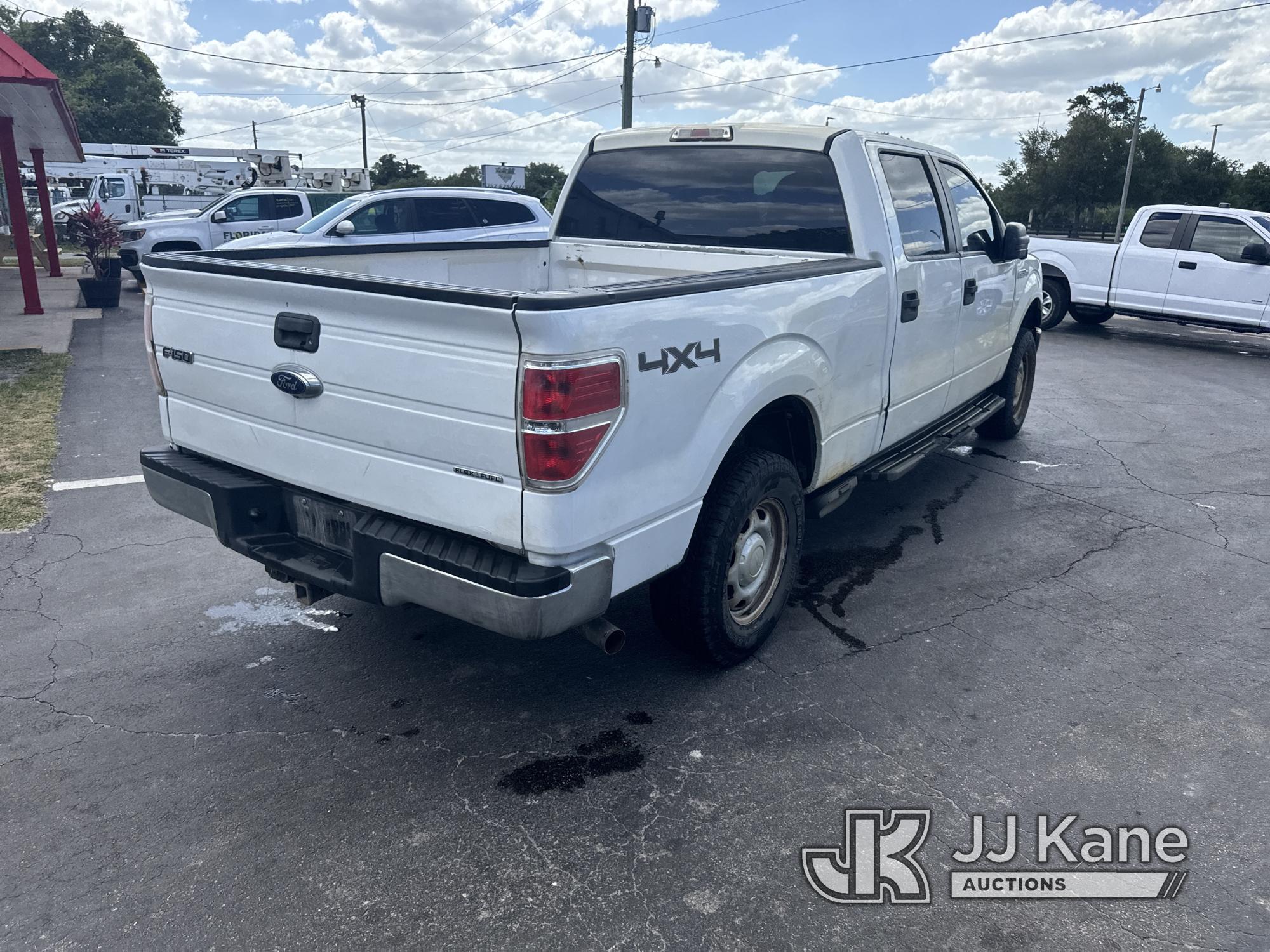 (Ocala, FL) 2014 Ford F150 4x4 Crew-Cab Pickup Truck Duke Unit) (Runs Rough, Check Engine Light On,