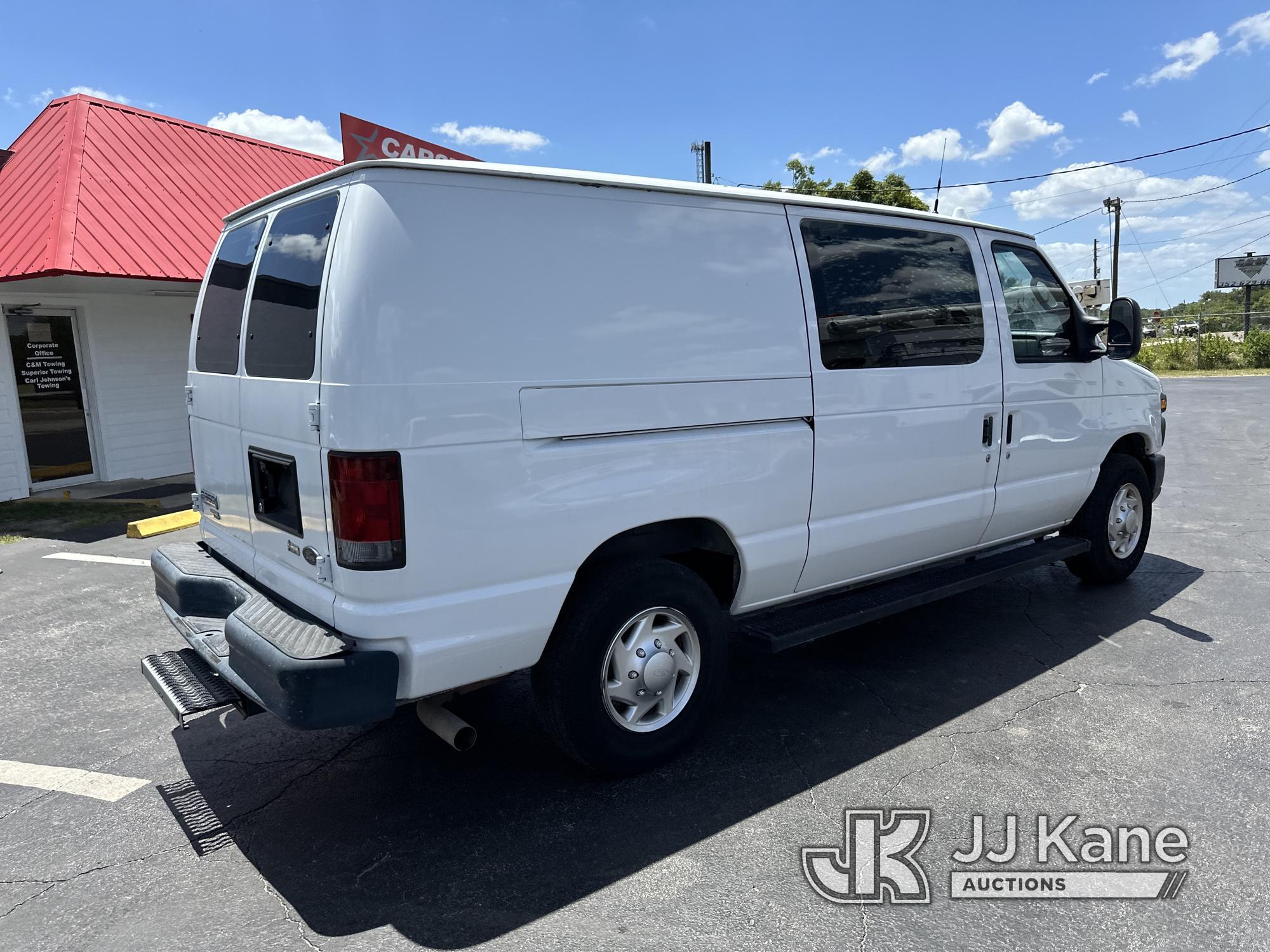 (Ocala, FL) 2012 Ford E350 Cargo Van Duke Unit) (Runs & Moves) (Jump To Start