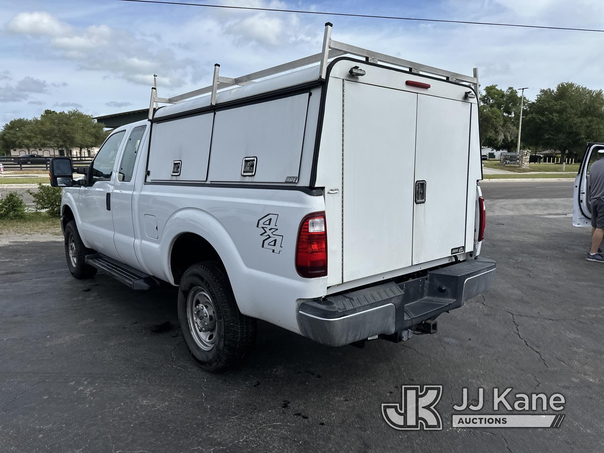 (Ocala, FL) 2015 Ford F250 4x4 Extended-Cab Pickup Truck Duke Unit) (Runs & Moves) (Body Damage