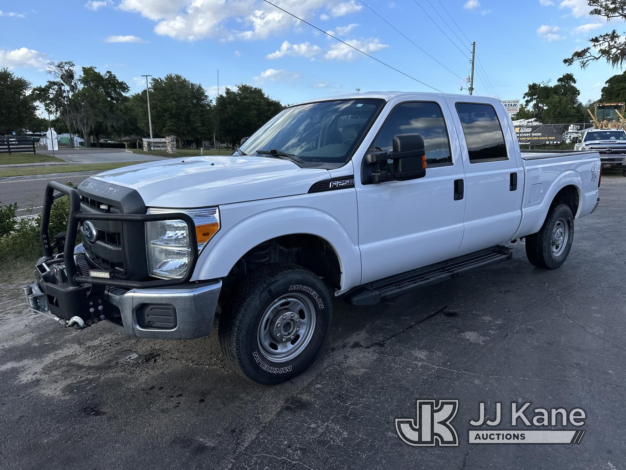 (Ocala, FL) 2016 Ford F250 4x4 Crew-Cab Pickup Truck Duke Unit) (Runs & Moves) (Body Danage