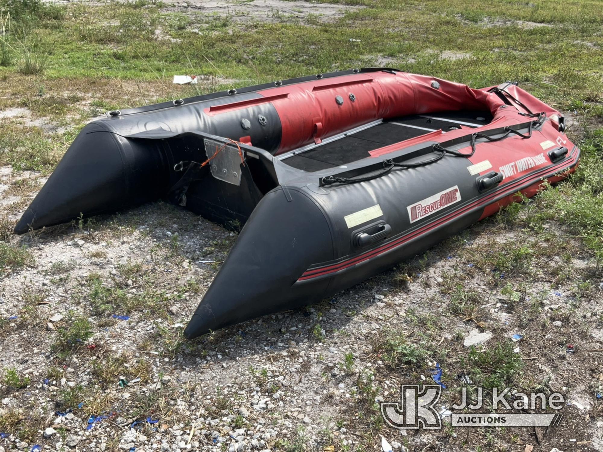 (Westlake, FL) 2018 RescueOne PRO-SA430 Inflatable Boat Seller States, Boat Will Need To Be Patched)