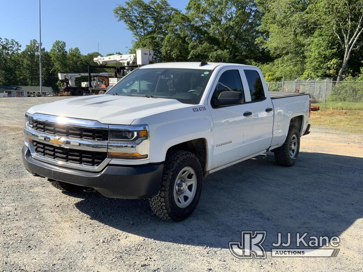 (Shelby, NC) 2018 Chevrolet Silverado 1500 4x4 Extended-Cab Pickup Truck Runs, Moves) (Major Steerin