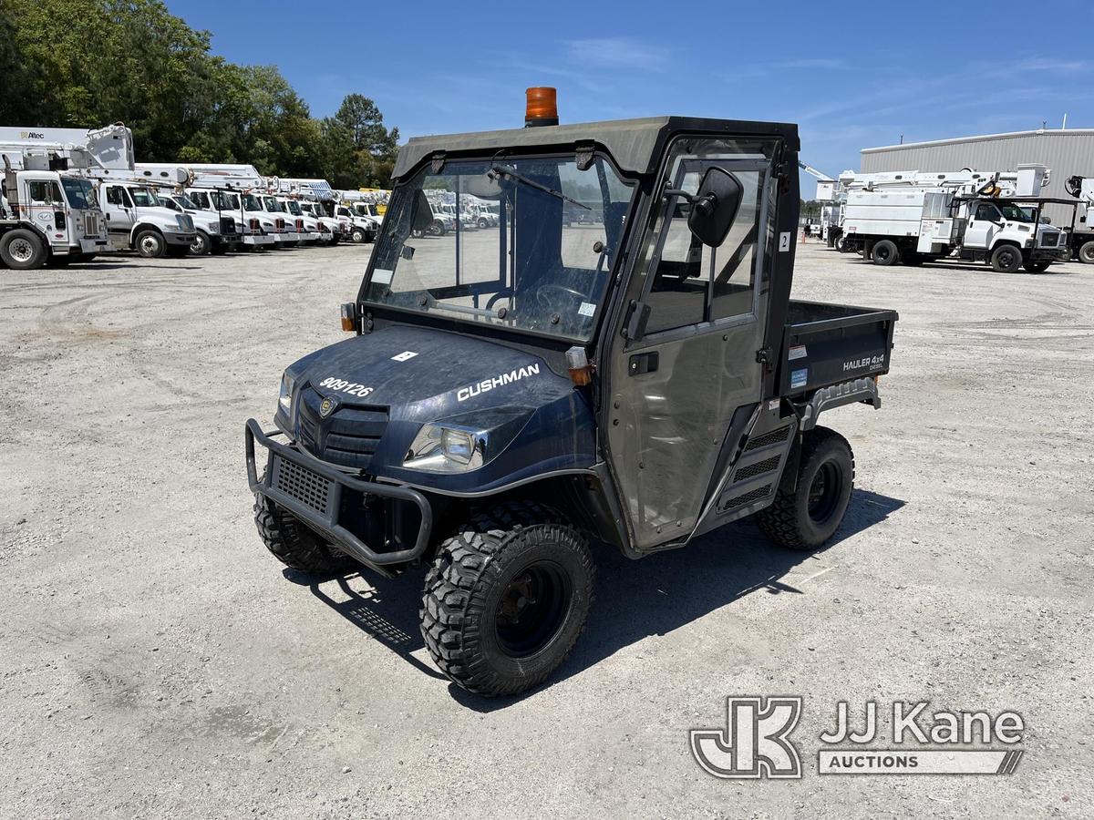 (Chester, VA) 2016 Cushman Hauler 1600XD 4x4 Utility Vehicle Runs & Moves, Dump Body Would Not Rise)