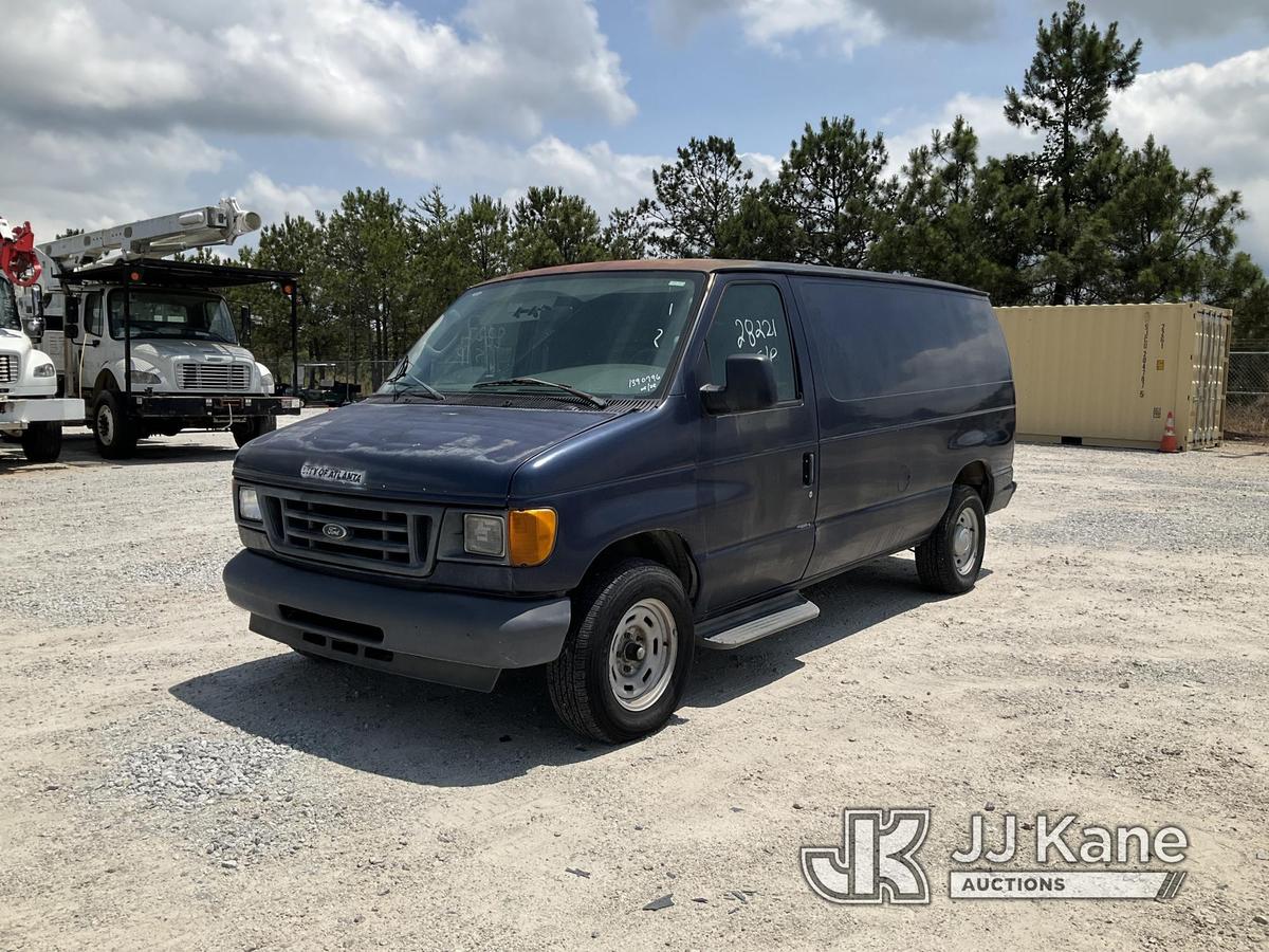 (Villa Rica, GA) 2006 Ford E150 Cargo Van Runs & Moves) (Jump To Start, Body/Paint Damage, Windshiel