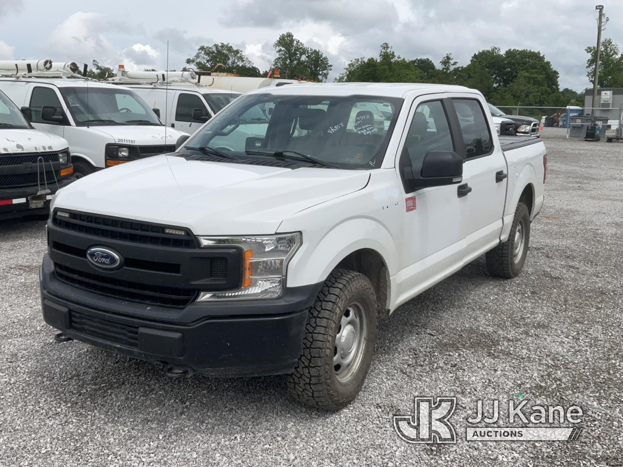 (Verona, KY) 2018 Ford F150 Crew-Cab Pickup Truck Runs & Moves) (Body Damage, Seller Note: Needs New