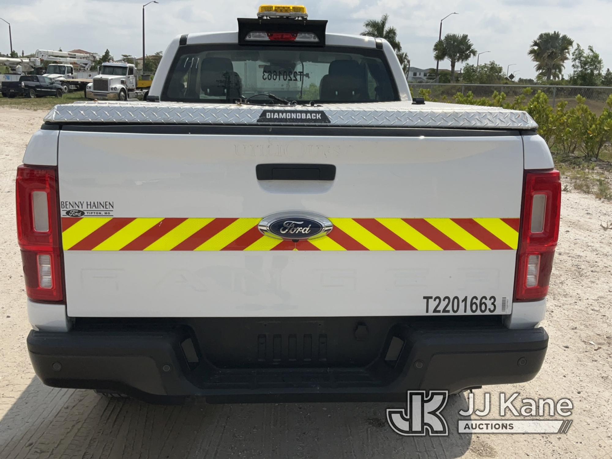 (Westlake, FL) 2022 Ford Ranger Extended-Cab Pickup Truck Runs & Moves, Vehicle Front End Wrecked, T