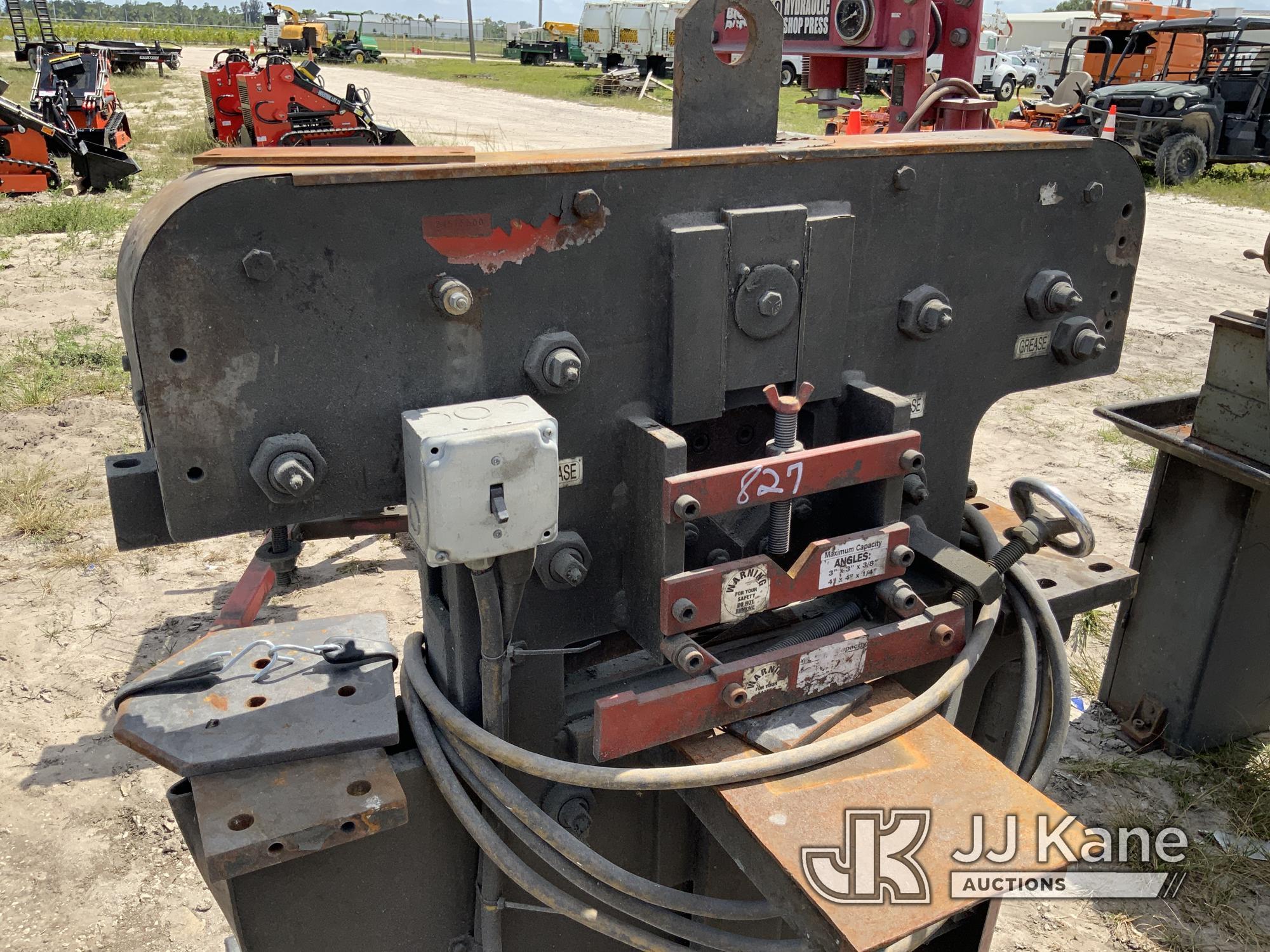 (Westlake, FL) 55 Ton Jaws IV Press I Edwards Ironworker (Condition Unknown) NOTE: This unit is bein