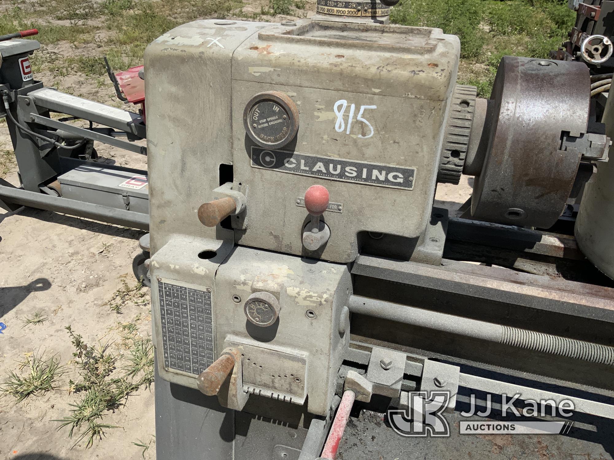 (Westlake, FL) Clausing Lathe (Condition Unknown) NOTE: This unit is being sold AS IS/WHERE IS via T