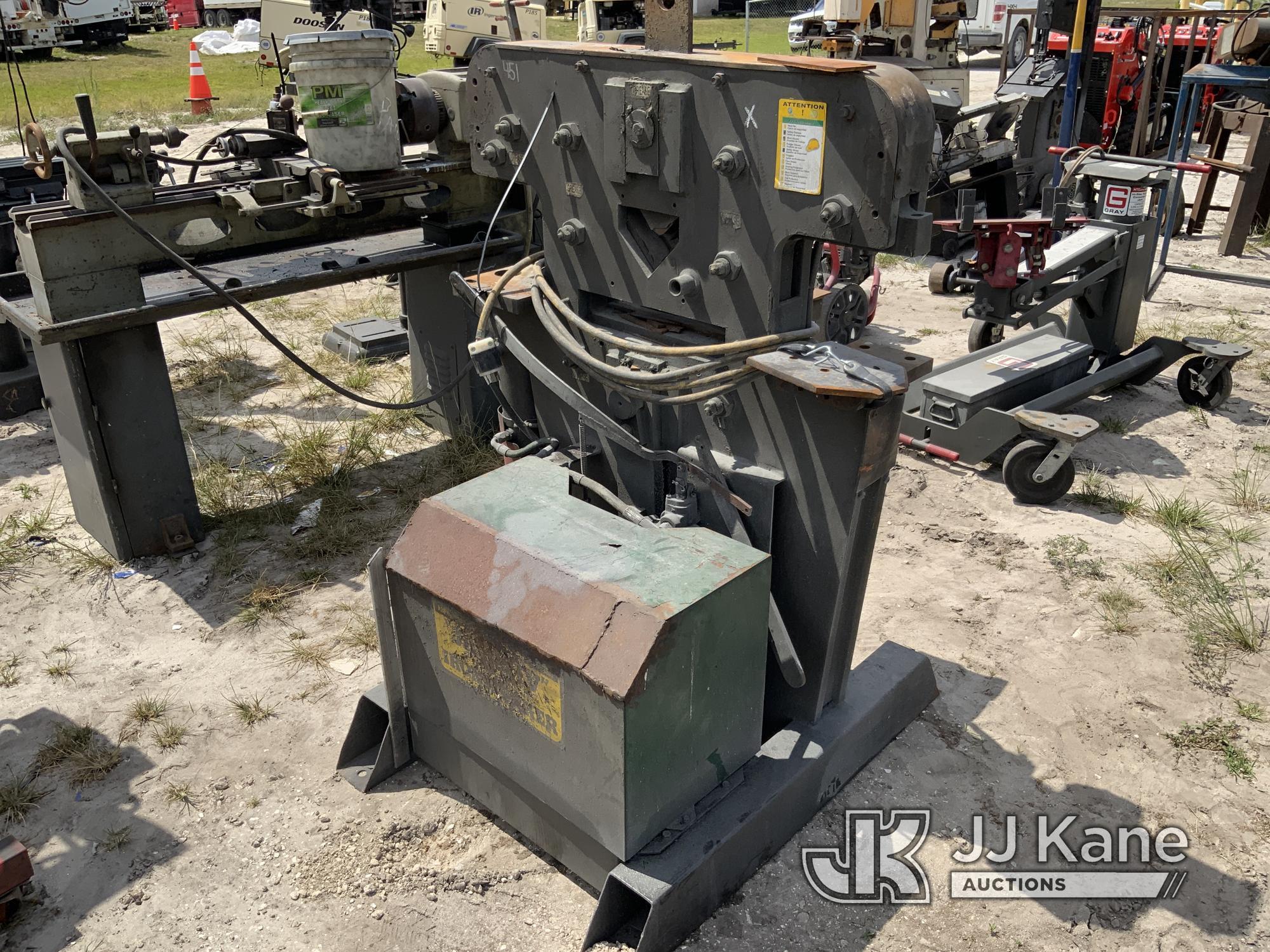(Westlake, FL) 55 Ton Jaws IV Press I Edwards Ironworker (Condition Unknown) NOTE: This unit is bein
