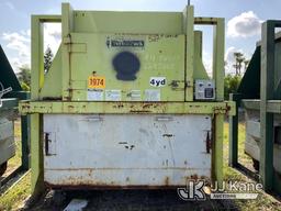 (Westlake, FL) Marathon 3CY SOLAR Trash Compactor Body Damage & Rust, Operating Condition Unknown