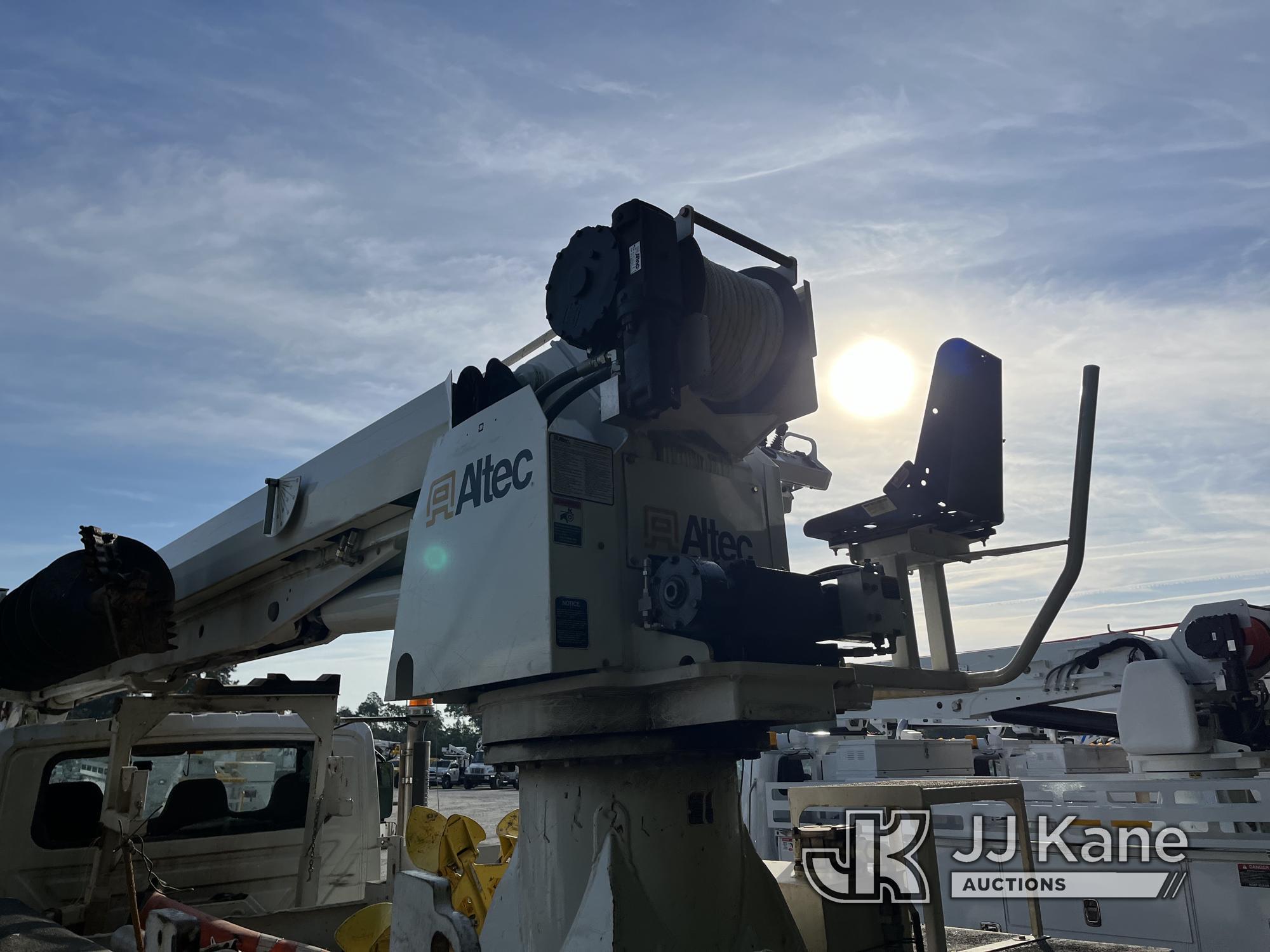 (Chester, VA) Altec DM47B-TR, Digger Derrick rear mounted on 2020 International HV507 4x4 Utility Tr