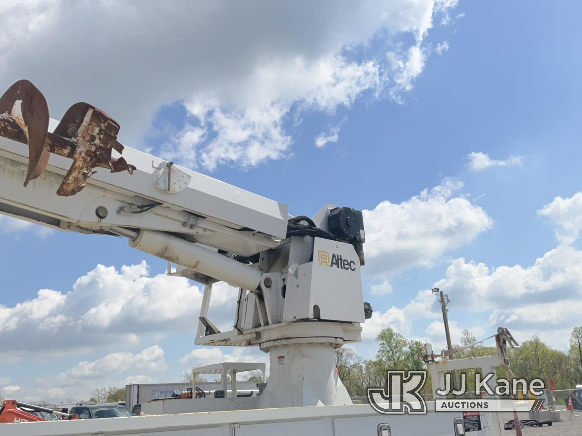 (Verona, KY) Altec DC47-TR, Digger Derrick rear mounted on 2017 Kenworth T300 Utility Truck Runs, Mo