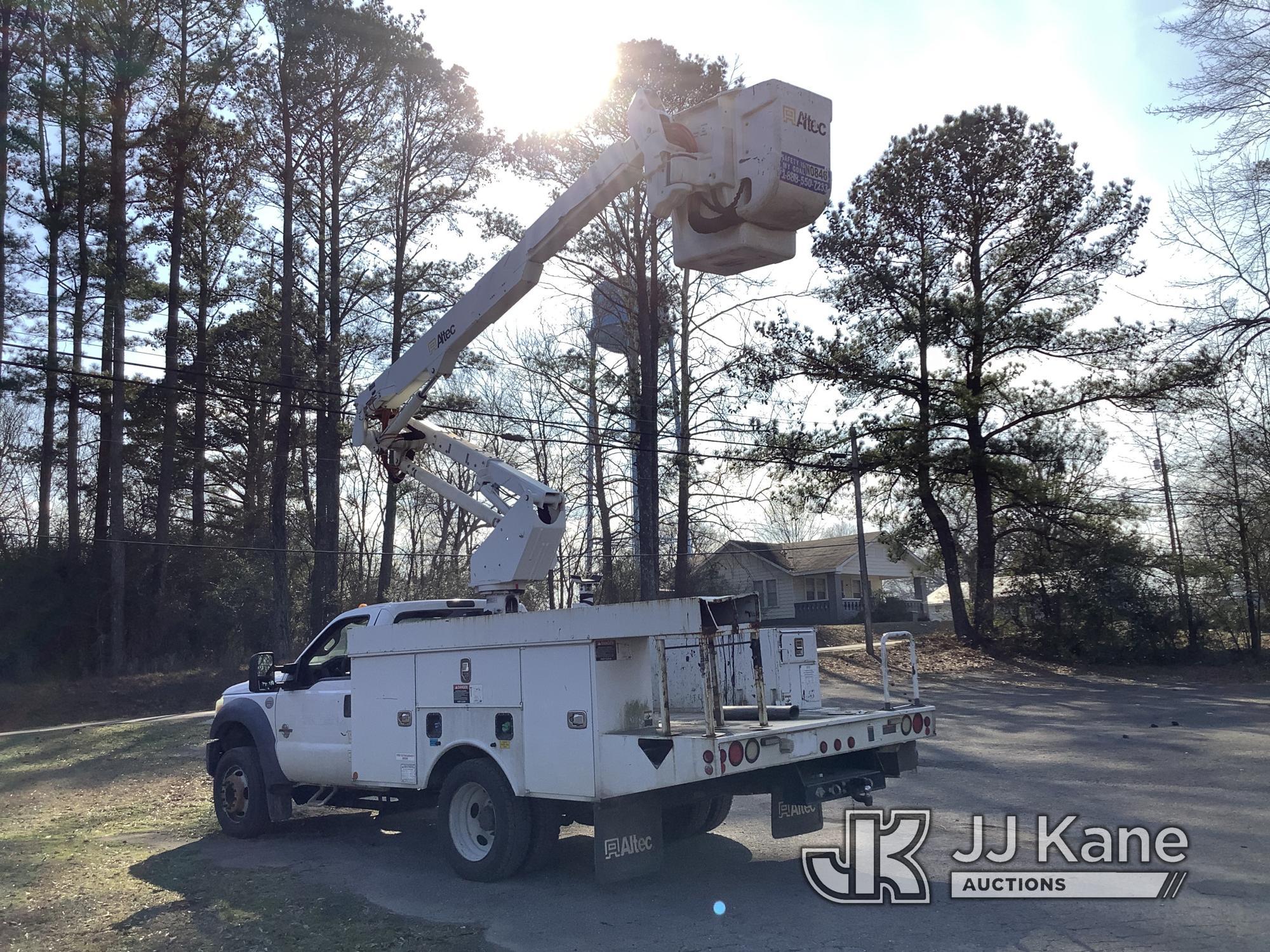 (Graysville, AL) Altec AT37G, Articulating & Telescopic Bucket Truck mounted behind cab on 2015 Ford