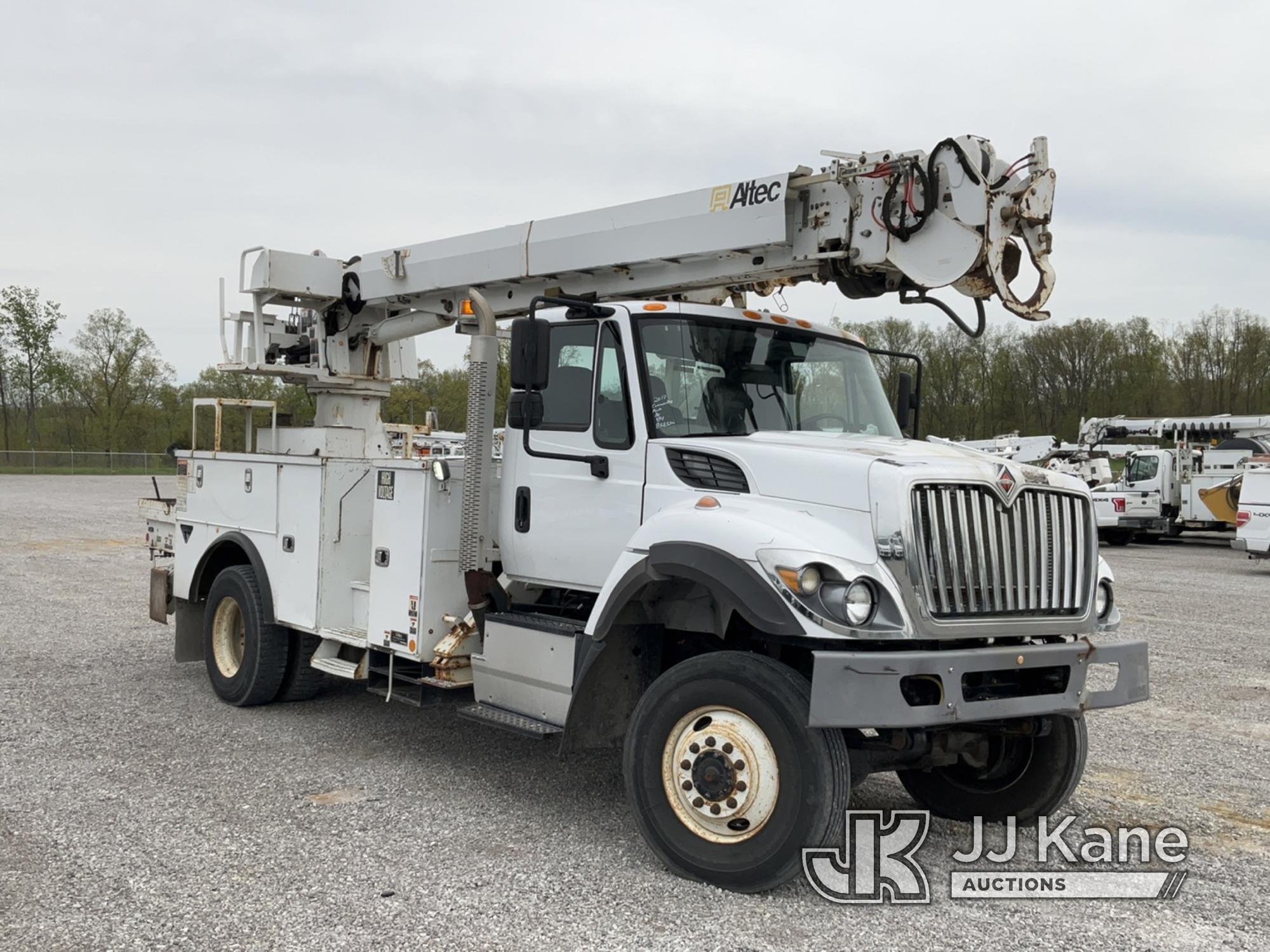 (Verona, KY) Altec DC47-TR, Digger Derrick rear mounted on 2017 International 7300 4x4 Utility Truck