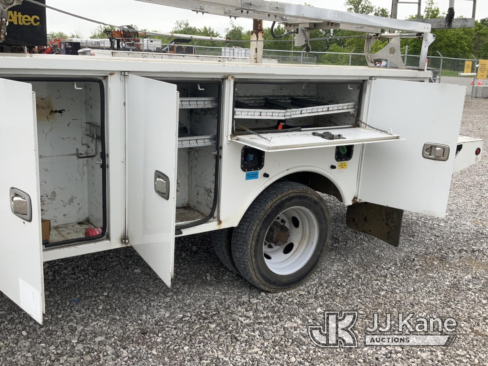 (Verona, KY) Altec AT235P, Telescopic Cable Placing Bucket Truck mounted behind cab on 2015 Ford F55