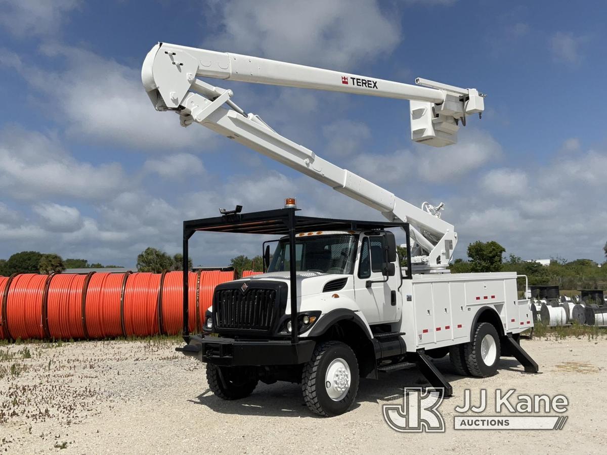 (Sarasota, FL) Terex/Telelect Hi-Ranger 5TC-55, Material Handling Bucket Truck rear mounted on 2014