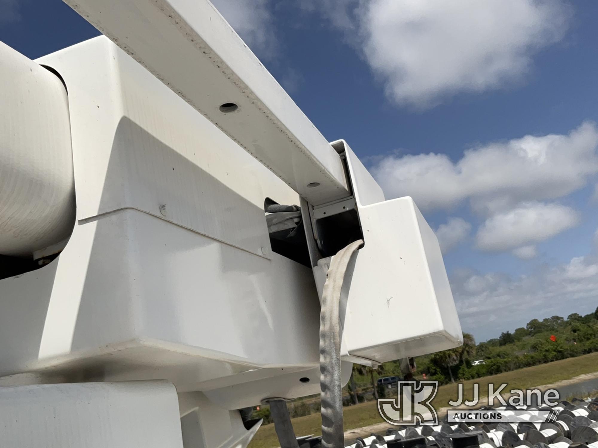 (Sarasota, FL) Terex/Telelect Hi-Ranger 5TC-55, Material Handling Bucket Truck rear mounted on 2014