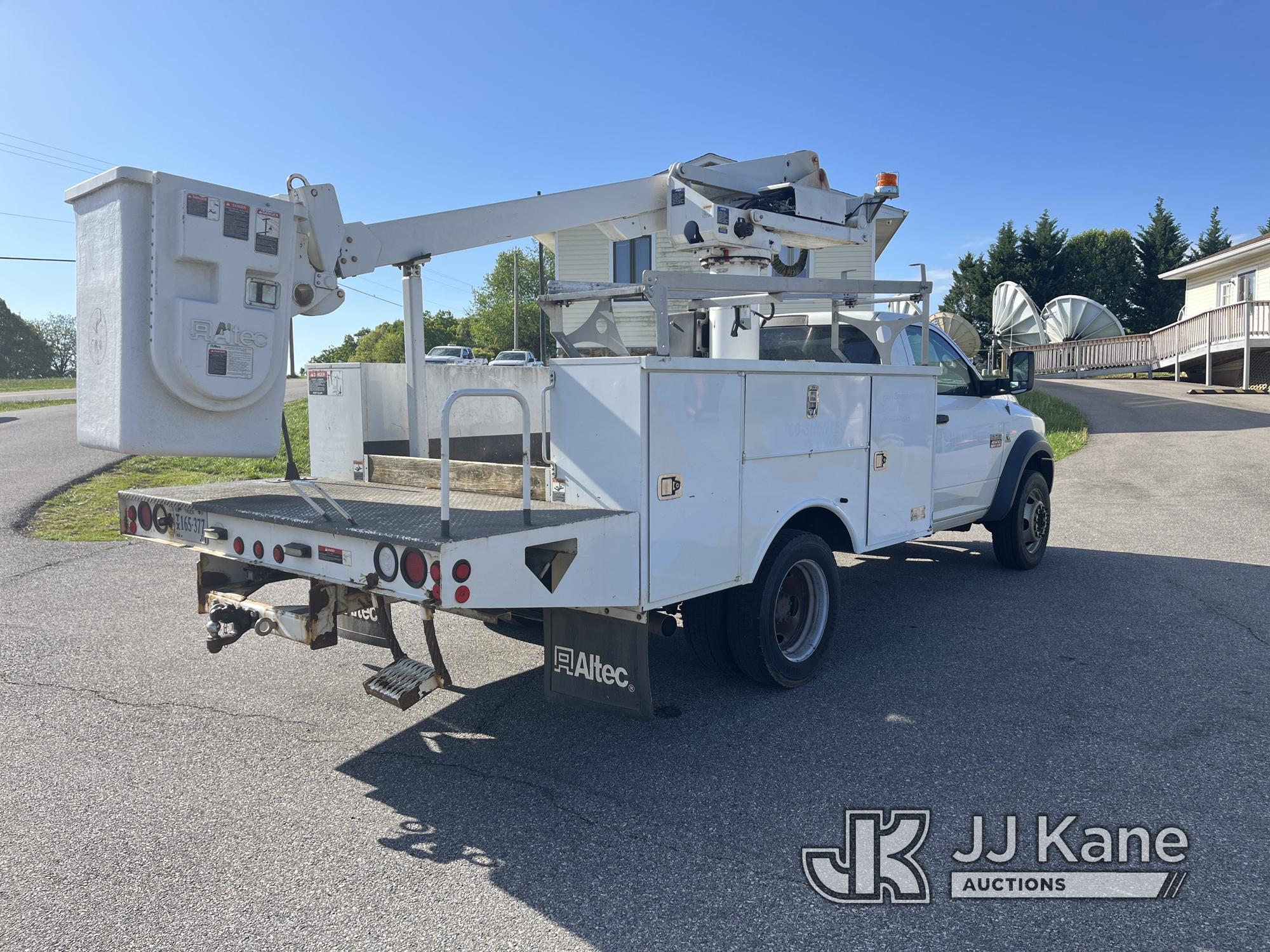 (Glade Hill, VA) Altec AT235, Telescopic Non-Insulated Bucket Truck mounted behind cab on 2012 Dodge