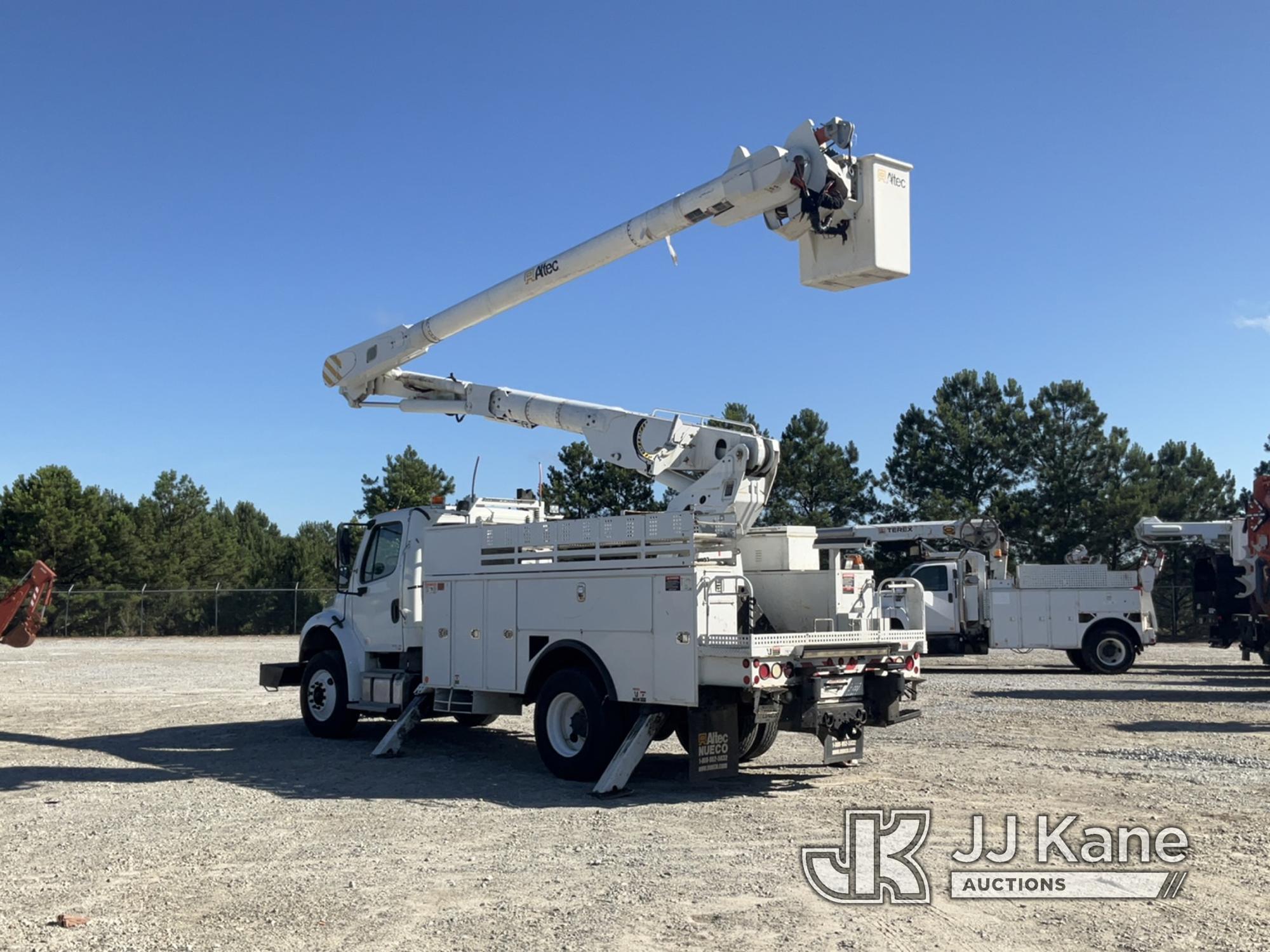 (Villa Rica, GA) Altec AM855-MH, Over-Center Material Handling Bucket Truck rear mounted on 2013 Fre