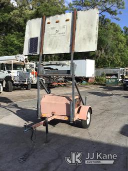 (Ocala, FL) 1990 Protecto Flash PFAWM78 Portable Arrow Board, trailer mtd No Title) (Not Running, Co