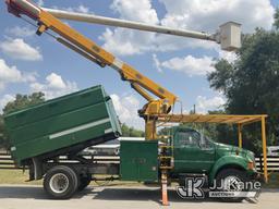 (Ocala, FL) Altec LRV56, Over-Center Bucket Truck mounted behind cab on 2004 Ford F750 Chipper Dump