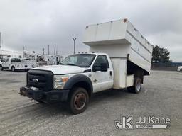 (Villa Rica, GA) 2012 Ford F550 4x4 Chipper Dump Truck Runs & Moves) (Jump To Start, Airbag Light On