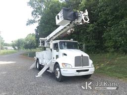 (Mount Airy, NC) Altec DM47B-TR, Digger Derrick rear mounted on 2015 Kenworth T300 Utility Truck Run
