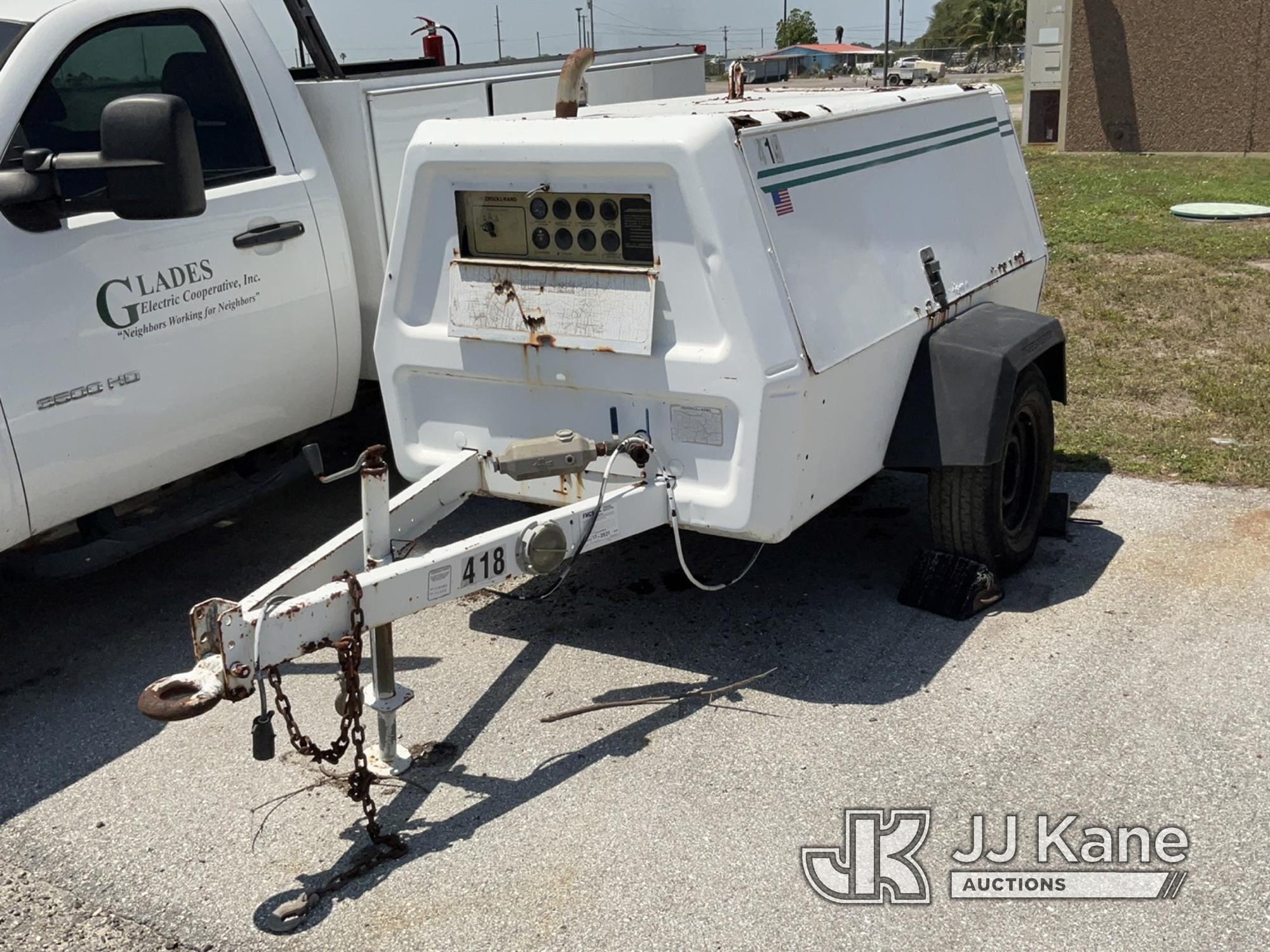 (Moore Haven, FL) 1996 Ingersollrand Portable Air Compressor, Trailer Mtd. (Electric Cooperative own