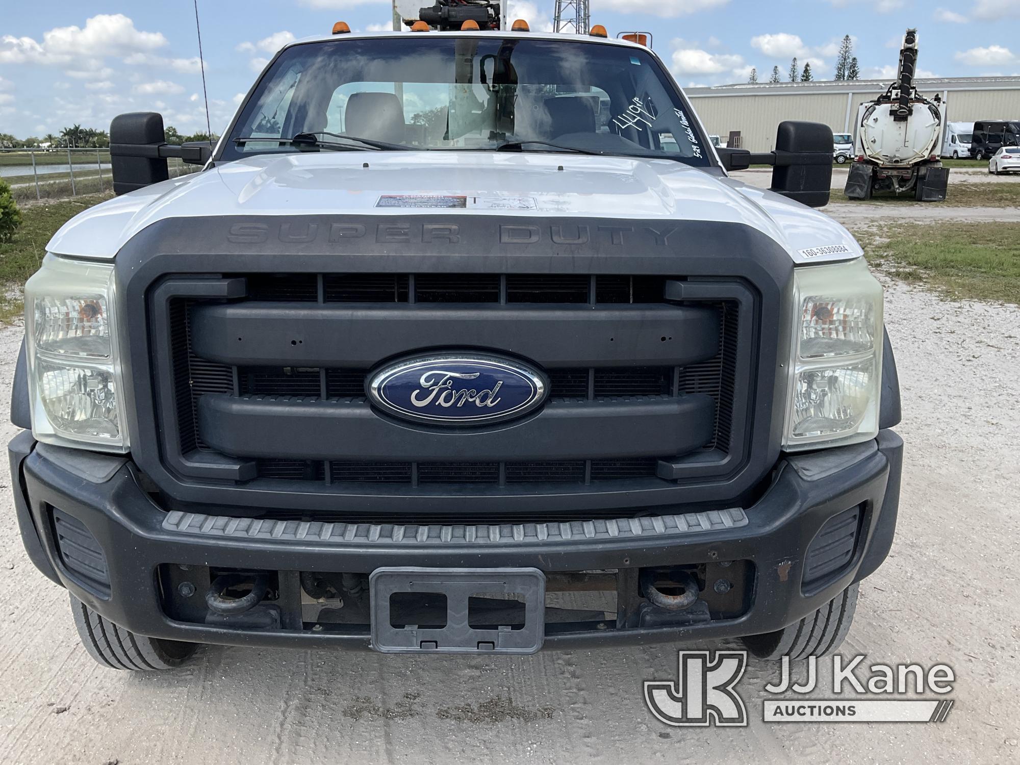 (Westlake, FL) Altec AT37G, Bucket Truck mounted behind cab on 2015 Ford F550 4x4 Flatbed/Utility Tr