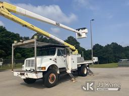 (Oakwood, GA) HiRanger 5FB-55, Bucket Truck rear mounted on 1999 International 4800 4x4 Flatbed/Util