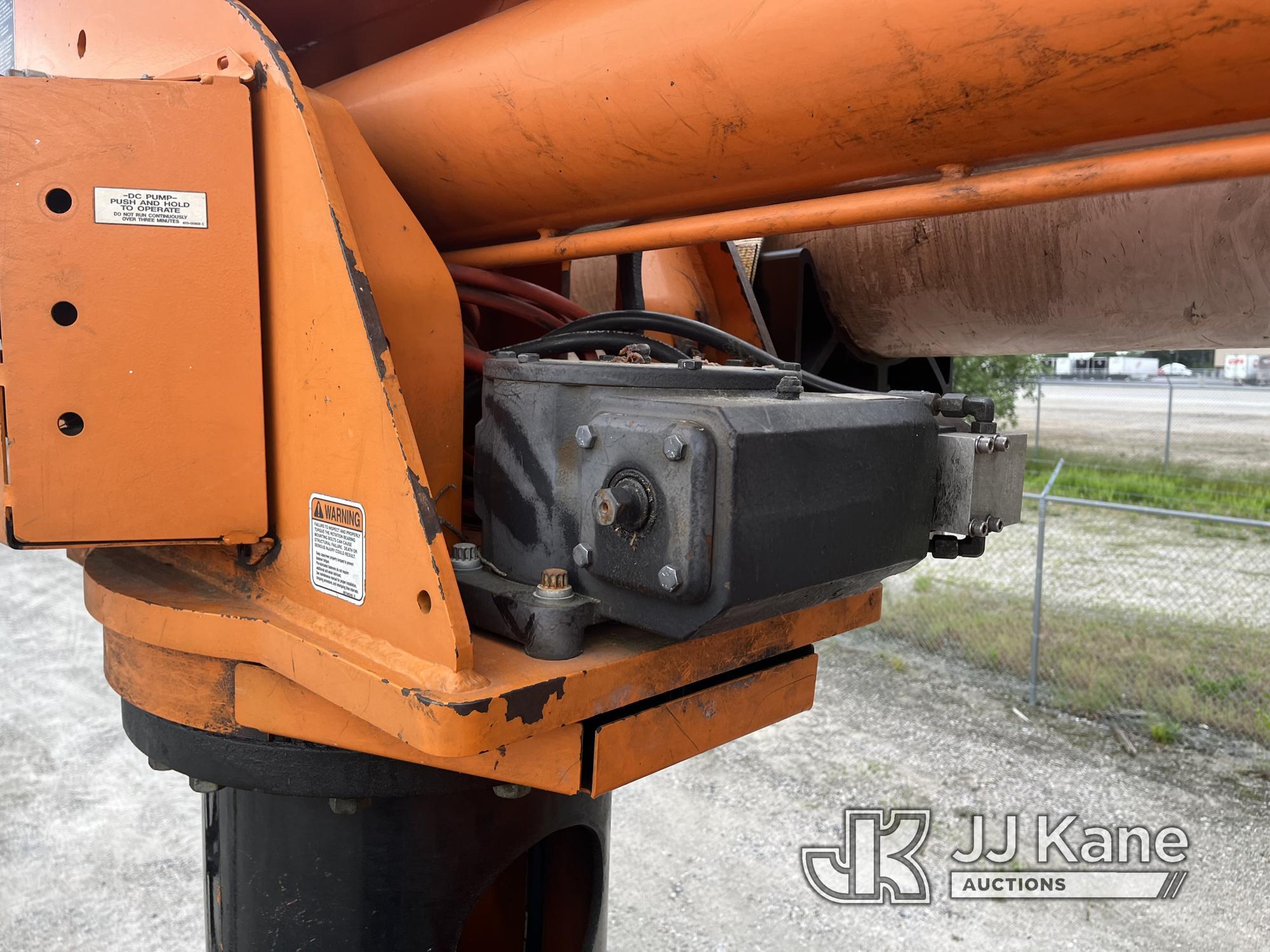 (Chester, VA) Altec LRV-57, Over-Center Bucket Truck rear mounted on 2011 Freightliner M2 106 Flatbe