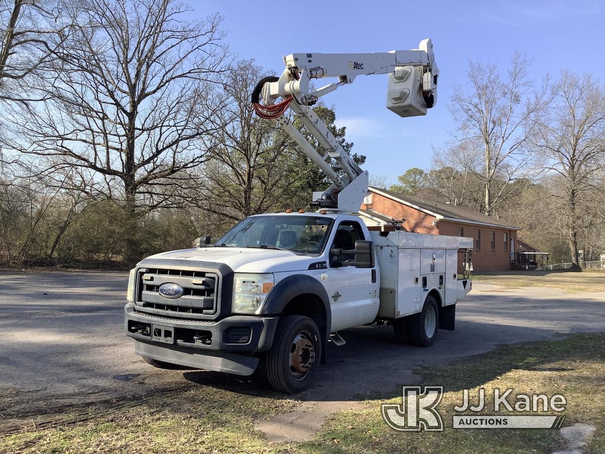 (Graysville, AL) Altec AT37G, Articulating & Telescopic Bucket Truck mounted behind cab on 2015 Ford
