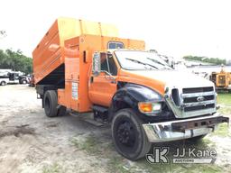 (Ocala, FL) 2015 Ford F750 Chipper Dump Truck Runs, Moves, Dumps) (Check Engine Light On.