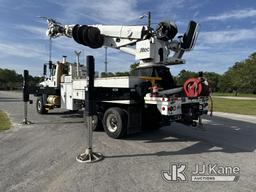 (Ocala, FL) Altec DT80, Digger Derrick rear mounted on 2014 International 7600 6x6 Flatbed/Utility T